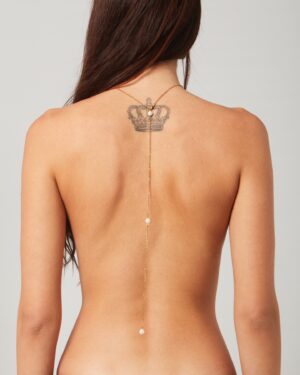 Pearly back lariat multi necklace (gold shade)