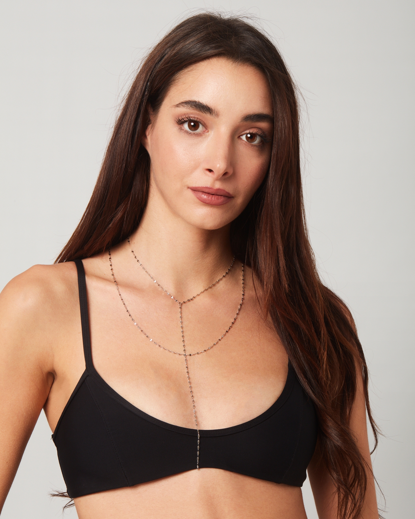 Lips necklace and lariat set of 2 (silver shade) - Image 2