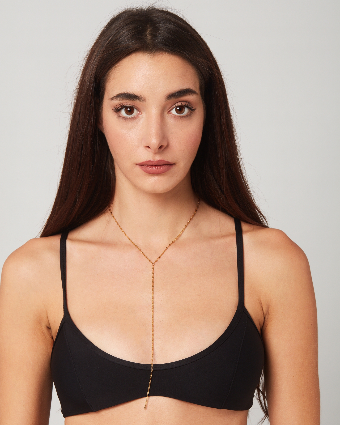 Lips lariat necklace (gold shade) - Image 2
