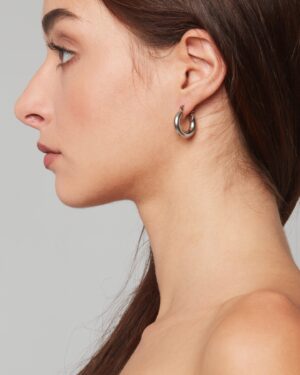 Hoops i did it again earrings (silver shade)