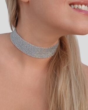 Studio 54 choker (silver shade)
