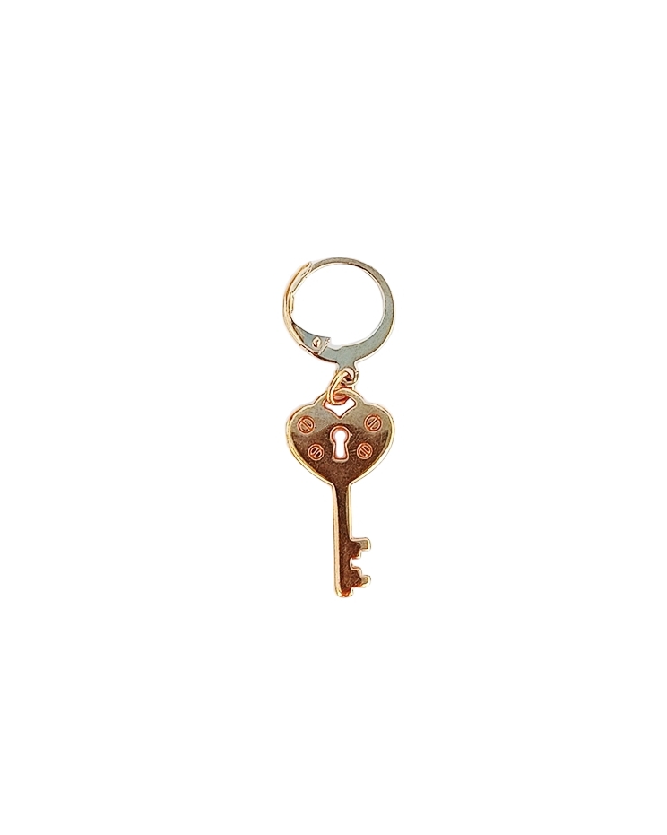 Love key earrings