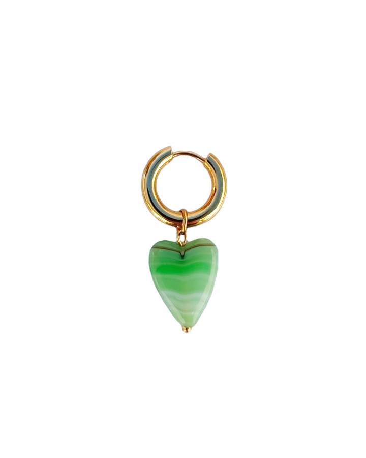 Breaking heart earrings