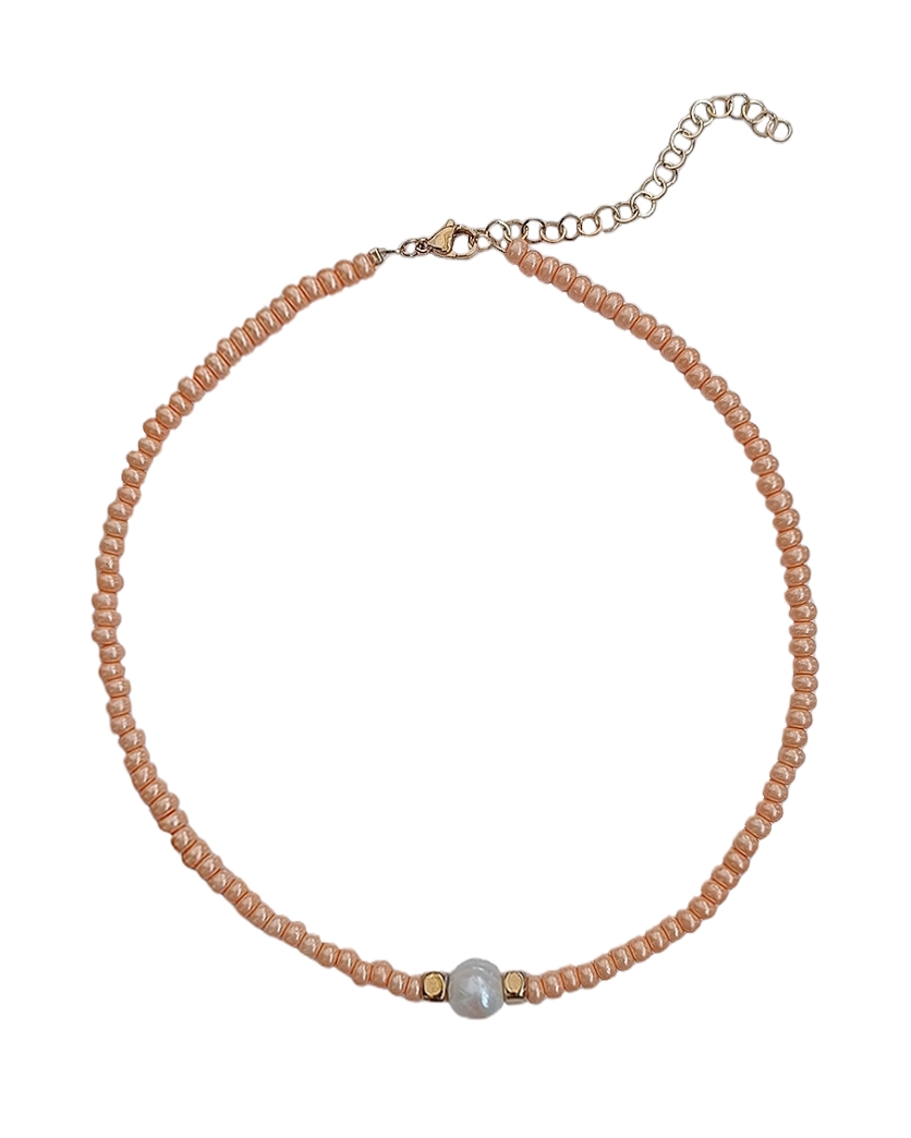 Play necklace (peach perle)