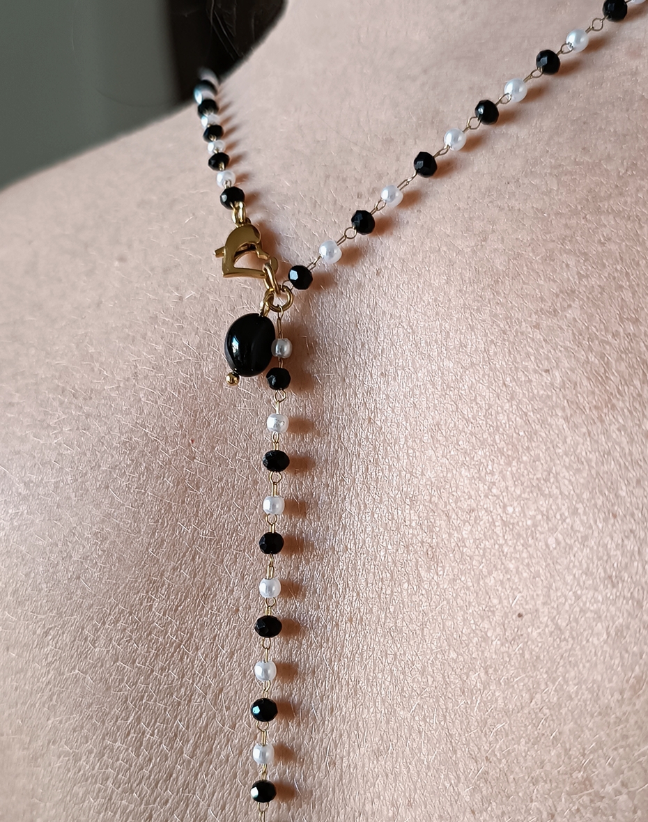 Eclipse back lariat multi necklace