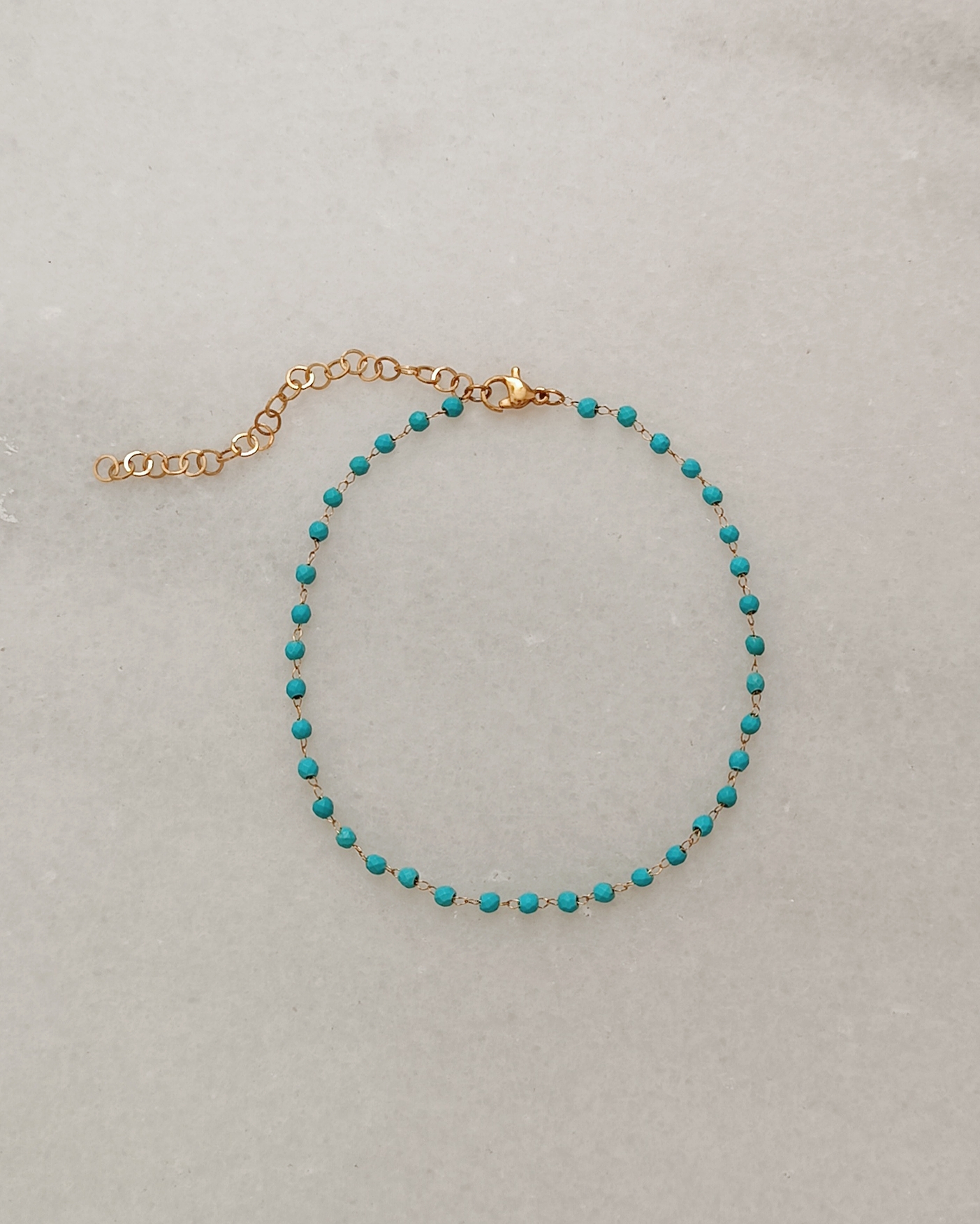Blue curacao anklet