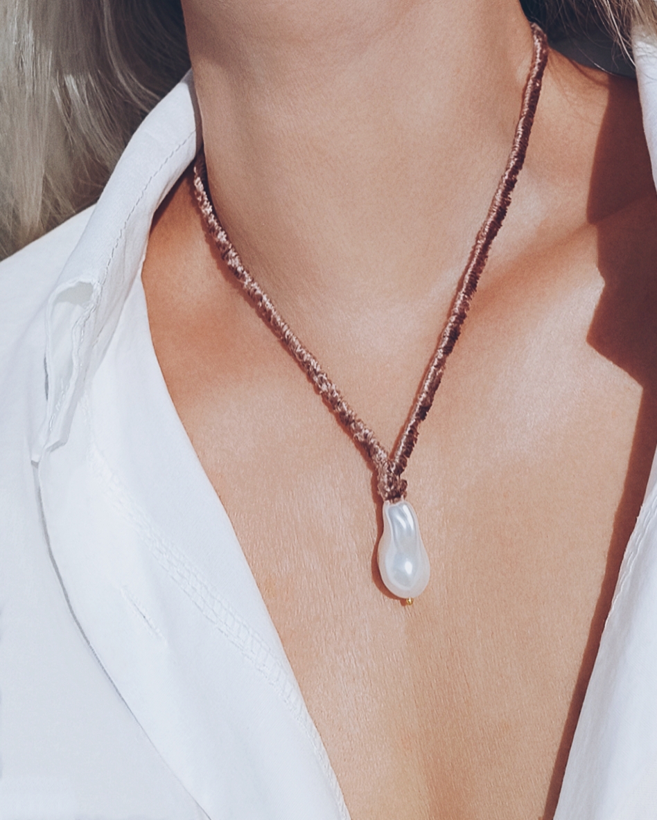 Velvet drop neck piece